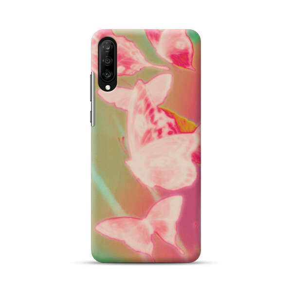 Pink Butterflies Dreamy Colorful Background Samsung Galaxy A70 Hard Case