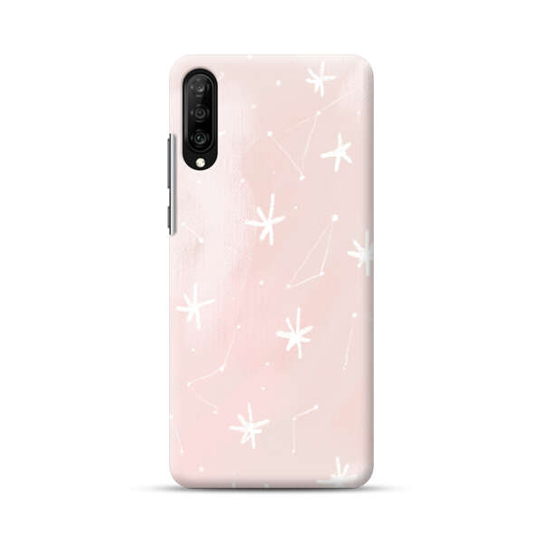 Pink Stars and Constellation Pattern Samsung Galaxy A70 Hard Case