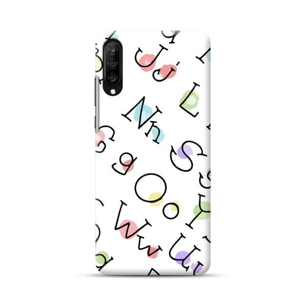 Playful Alphabet Pattern with Colorful Letters Samsung Galaxy A70 Hard Case