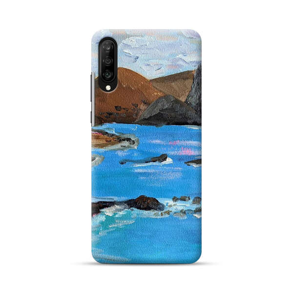 Rocky Coastline Ocean Painting Samsung Galaxy A70 Hard Case