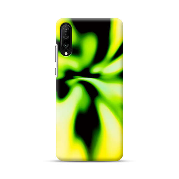 Vibrant Abstract Green and Yellow Swirl Samsung Galaxy A70 Hard Case