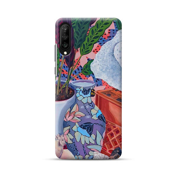 Vibrant Still Life with Plants and Vase Samsung Galaxy A70 Hard Case