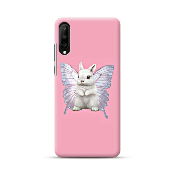 White Bunny with Butterfly Wings Samsung Galaxy A70 Hard Case