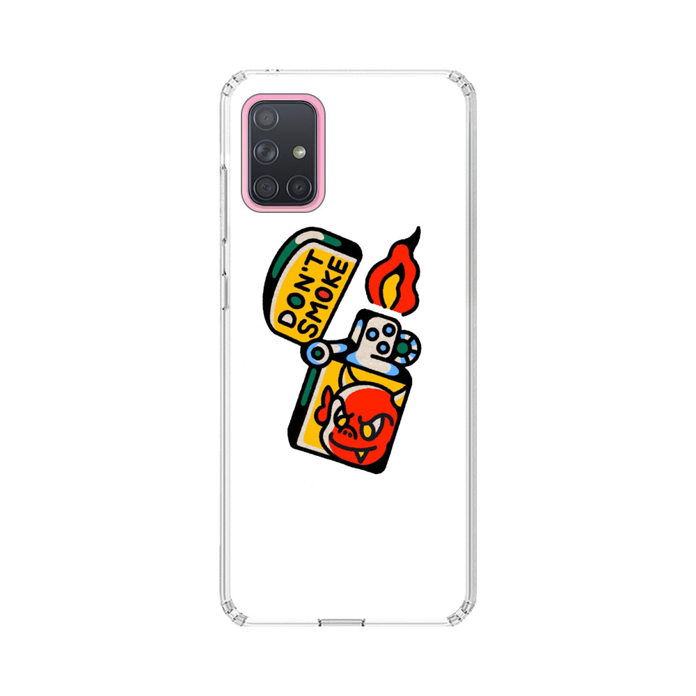 Don't Smoke Vintage Lighter with Devil Face Samsung Galaxy A71 5G Case