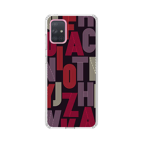 Abstract Letters Pattern Samsung Galaxy A71 5G Case