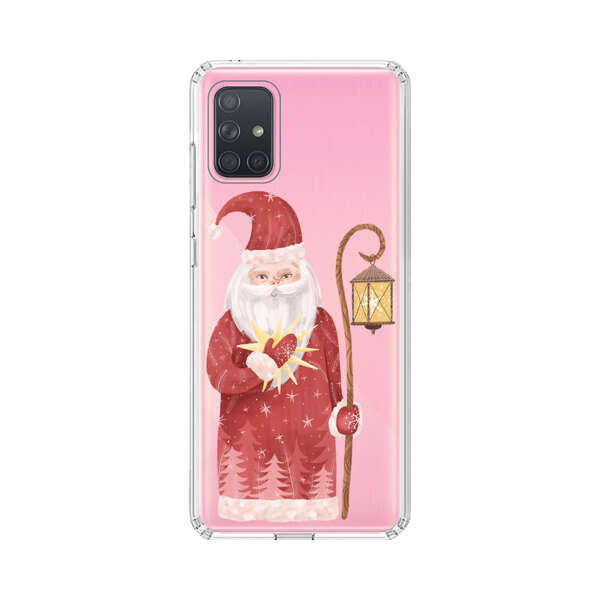Charming Santa Claus Holding Glowing Heart and Lantern Samsung Galaxy A71 5G Case