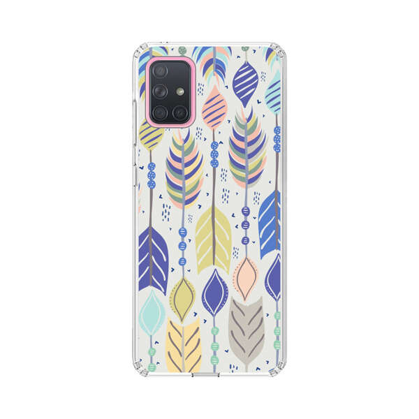 Colorful Feathers Pattern Pastel Samsung Galaxy A71 5G Case