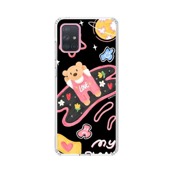 Cute Teddy Bear Love Space Design Samsung Galaxy A71 5G Case