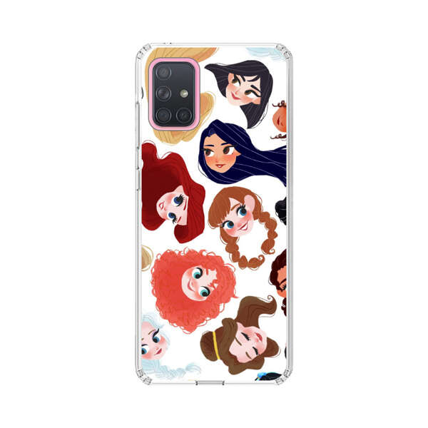 Diverse Animated Girl Faces Samsung Galaxy A71 5G Case