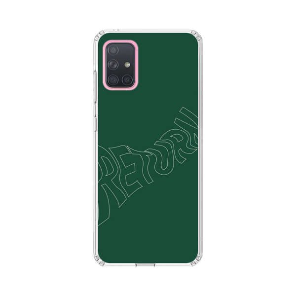 Minimalist Green Wavy Return Text Samsung Galaxy A71 5G Case