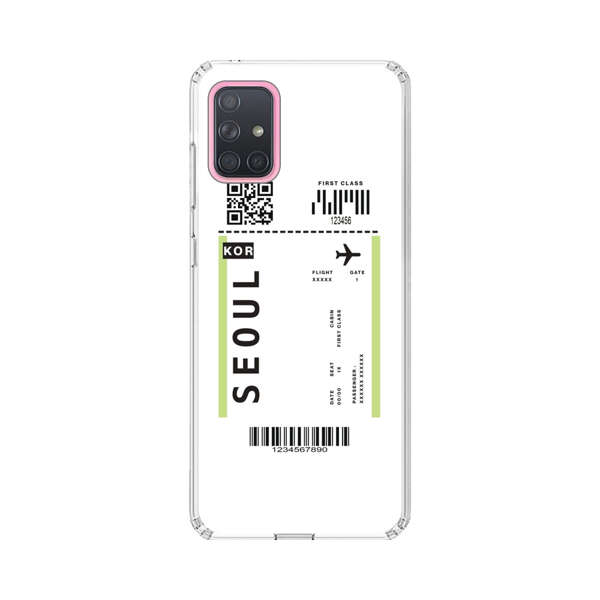 Minimalist Seoul Boarding Pass Samsung Galaxy A71 5G Case