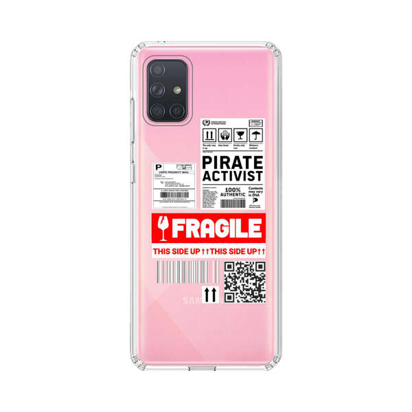 Pirate Activist Fragile Shipping Label Samsung Galaxy A71 5G Case