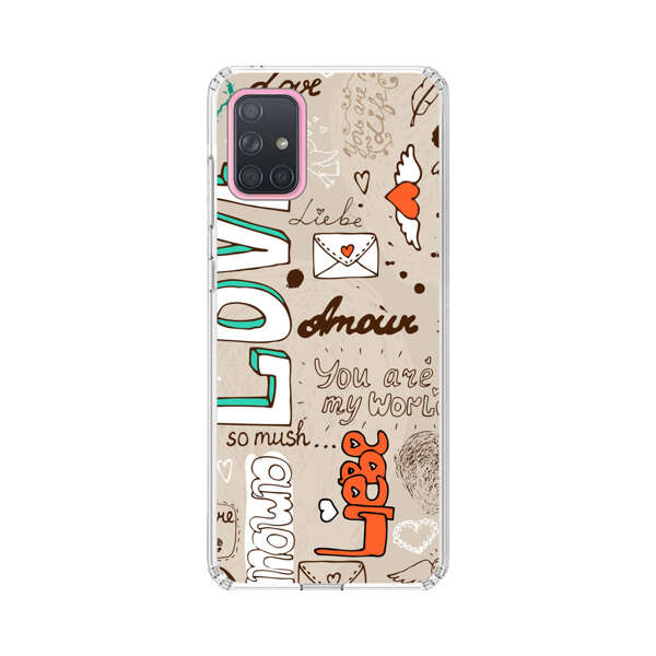 Romantic Love Doodle Collage Samsung Galaxy A71 5G Case