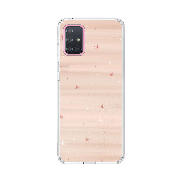 Soft Pink Background with Delicate Stars Samsung Galaxy A71 5G Case