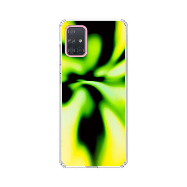 Vibrant Abstract Green and Yellow Swirl Samsung Galaxy A71 5G Case