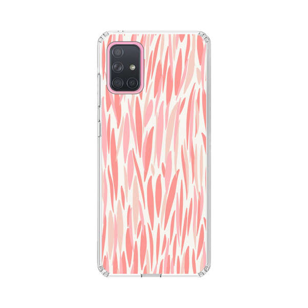 Abstract Coral Wavy Lines Pattern Samsung Galaxy A71 Case