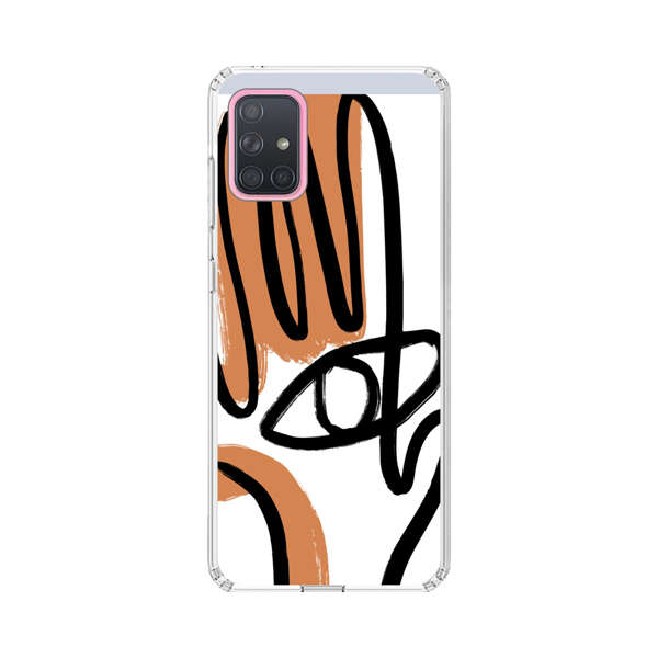 Abstract Minimalist Hand with Eye Samsung Galaxy A71 Case