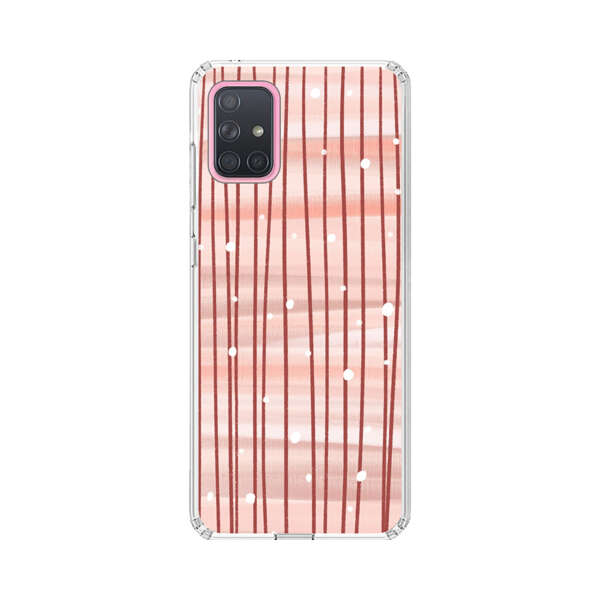 Abstract Vertical Lines Pink Pattern Samsung Galaxy A71 Case