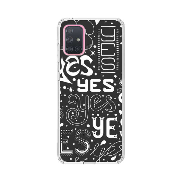 Bold Playful Typography Yes Pattern Samsung Galaxy A71 Case