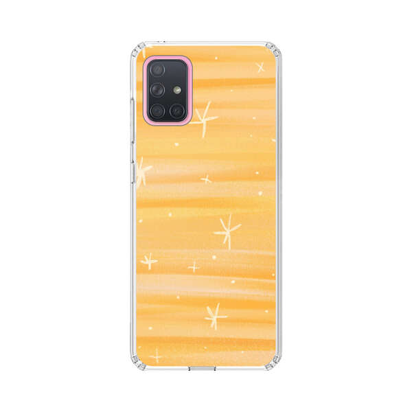 Bright Orange Star Pattern Samsung Galaxy A71 Case