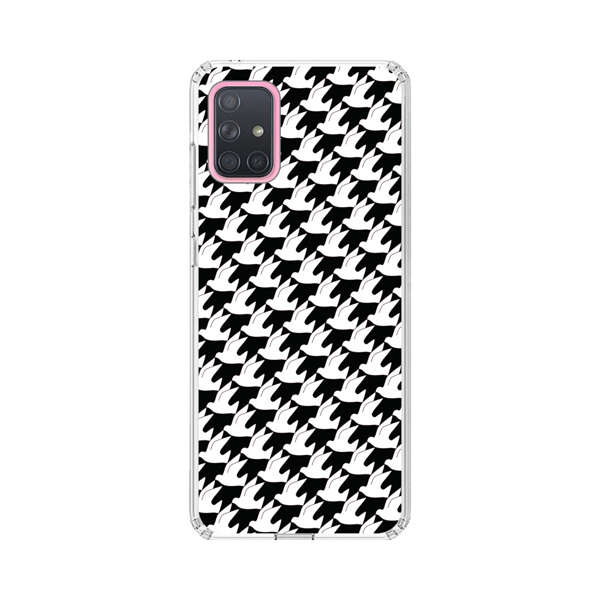 Classic Black and White Houndstooth Pattern Samsung Galaxy A71 Case