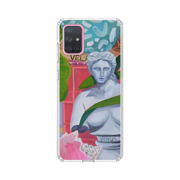 Classical Venus Bust with Green Leaves and Vibrant Vases Samsung Galaxy A71 Case