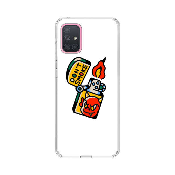 Don't Smoke Vintage Lighter with Devil Face Samsung Galaxy A71 Case