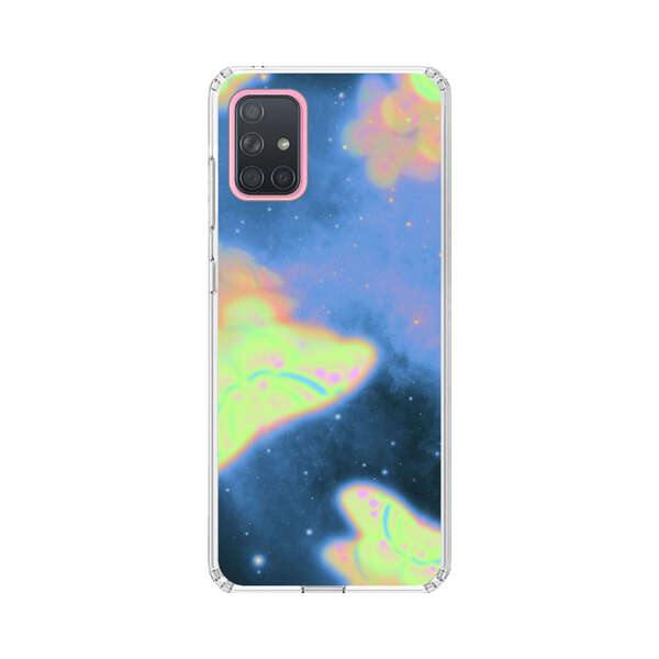 Dreamy Glowing Cosmic Butterflies Samsung Galaxy A71 Case
