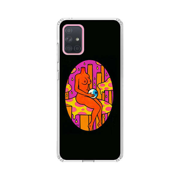 Faceless Nude Figure Holding Sphere Abstract Art Samsung Galaxy A71 Case