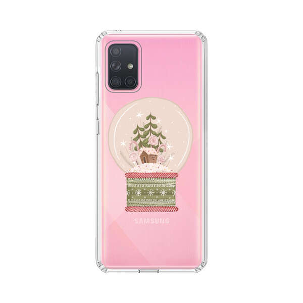 Holiday Snow Globe with Gingerbread House Samsung Galaxy A71 Case