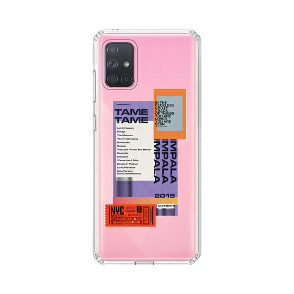 Modern Graphic Collage with Typography and Ticket Elements Samsung Galaxy A71 Case