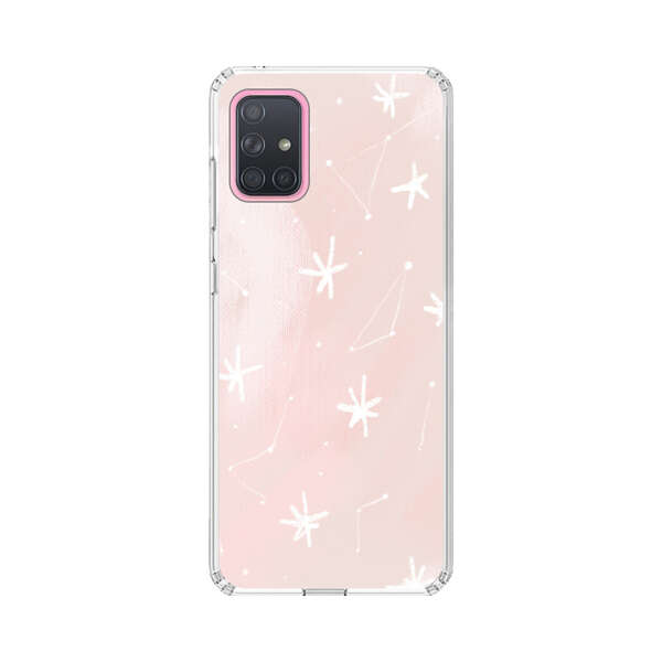 Pink Stars and Constellation Pattern Samsung Galaxy A71 Case