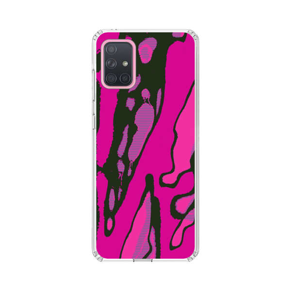 Vibrant Abstract Magenta Black Pattern Samsung Galaxy A71 Case