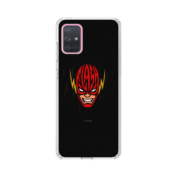 Vibrant Superhero Face with Lightning Bolts Samsung Galaxy A71 Case