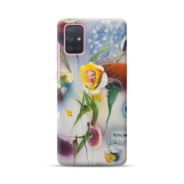 Abstract Colorful Flowers Samsung Galaxy A71 Hard Case