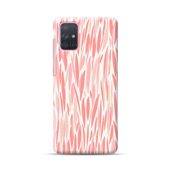Abstract Coral Wavy Lines Pattern Samsung Galaxy A71 Hard Case