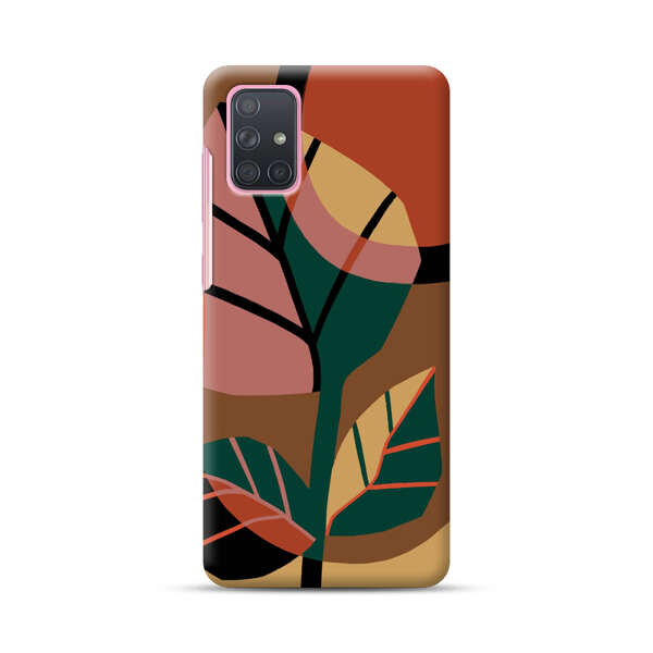 Abstract Geometric Leaves Design Samsung Galaxy A71 Hard Case