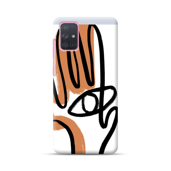 Abstract Minimalist Hand with Eye Samsung Galaxy A71 Hard Case