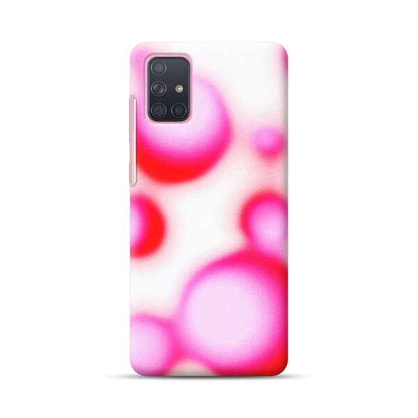 Abstract Pink and Red Blurry Circles Samsung Galaxy A71 Hard Case