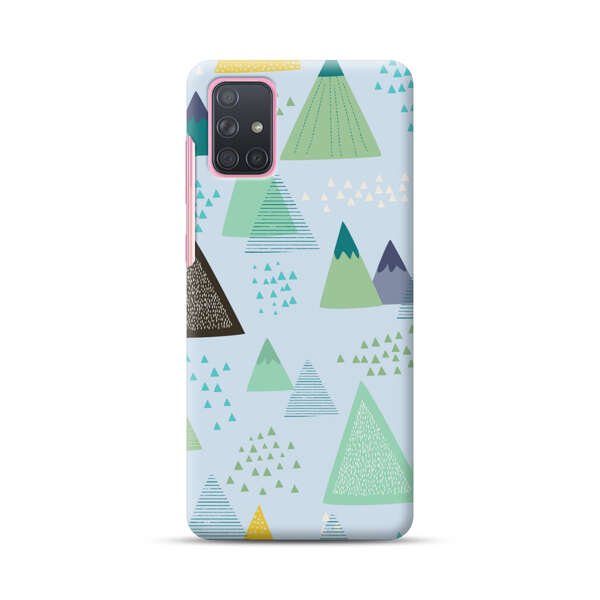 Colorful Abstract Mountain Pattern Samsung Galaxy A71 Hard Case