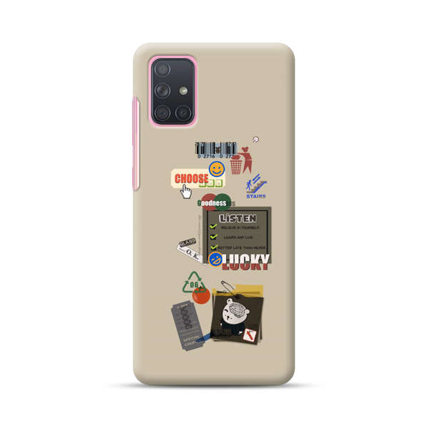 Creative Collage of Motivational Elements Samsung Galaxy A71 Hard Case