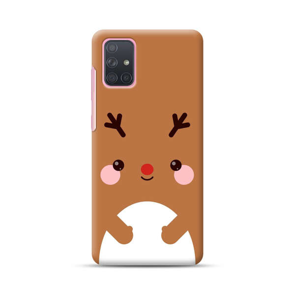 Cute Minimalist Reindeer Cartoon Samsung Galaxy A71 Hard Case