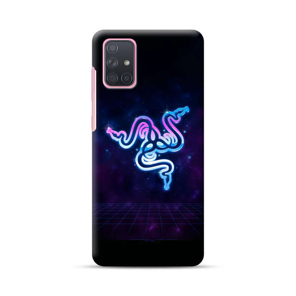 Glowing Neon Triple Snake Samsung Galaxy A71 Hard Case