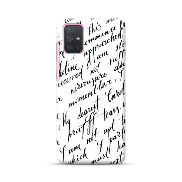 Handwritten Calligraphy Samsung Galaxy A71 Hard Case