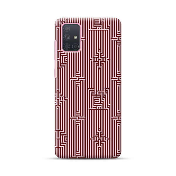 Intricate Geometric Striped Pattern Samsung Galaxy A71 Hard Case