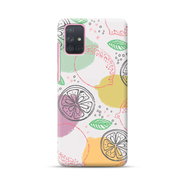 Lemon Colorful Abstract Pattern Samsung Galaxy A71 Hard Case