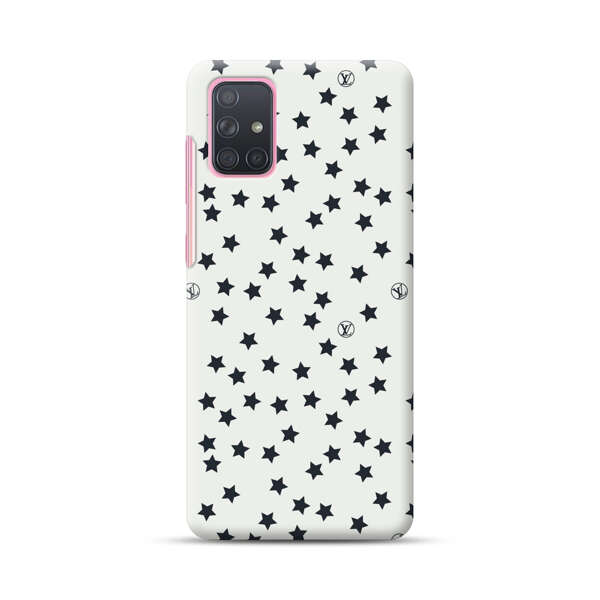 Minimalist Black Stars Pattern Samsung Galaxy A71 Hard Case