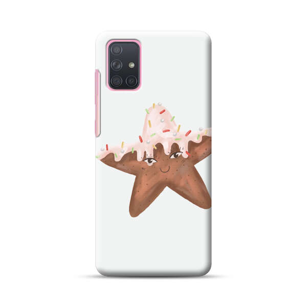 Smiling Gingerbread Star Cookie Samsung Galaxy A71 Hard Case