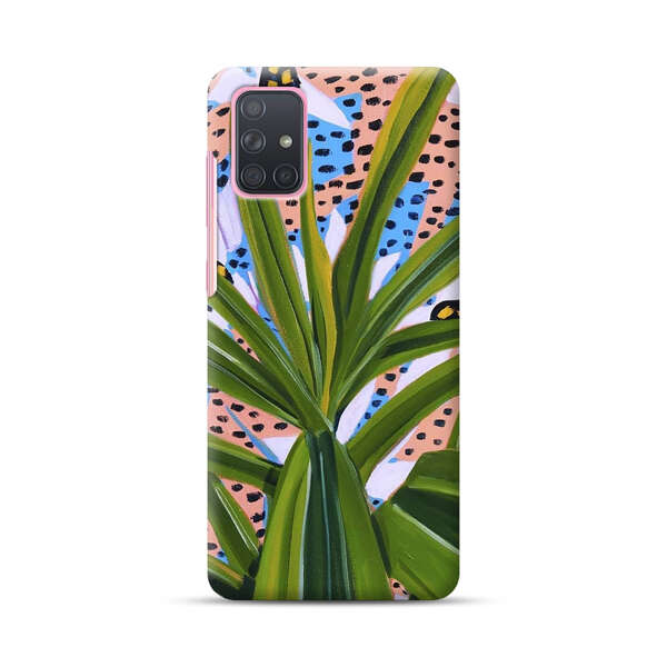 Tropical Leaves Abstract Pattern Samsung Galaxy A71 Hard Case