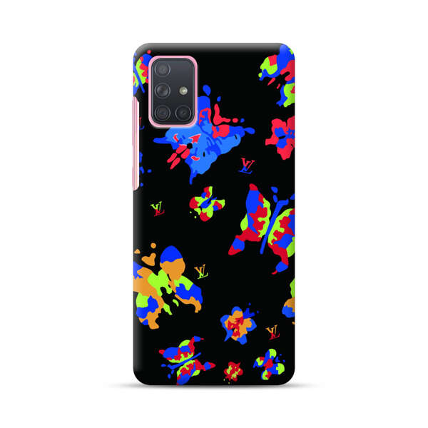 Vibrant Abstract Butterflies and Floral Splashes Samsung Galaxy A71 Hard Case
